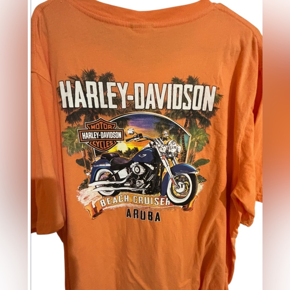 Men's Harley-Davidson Orange Beach Cruiser Aruba tee XXL